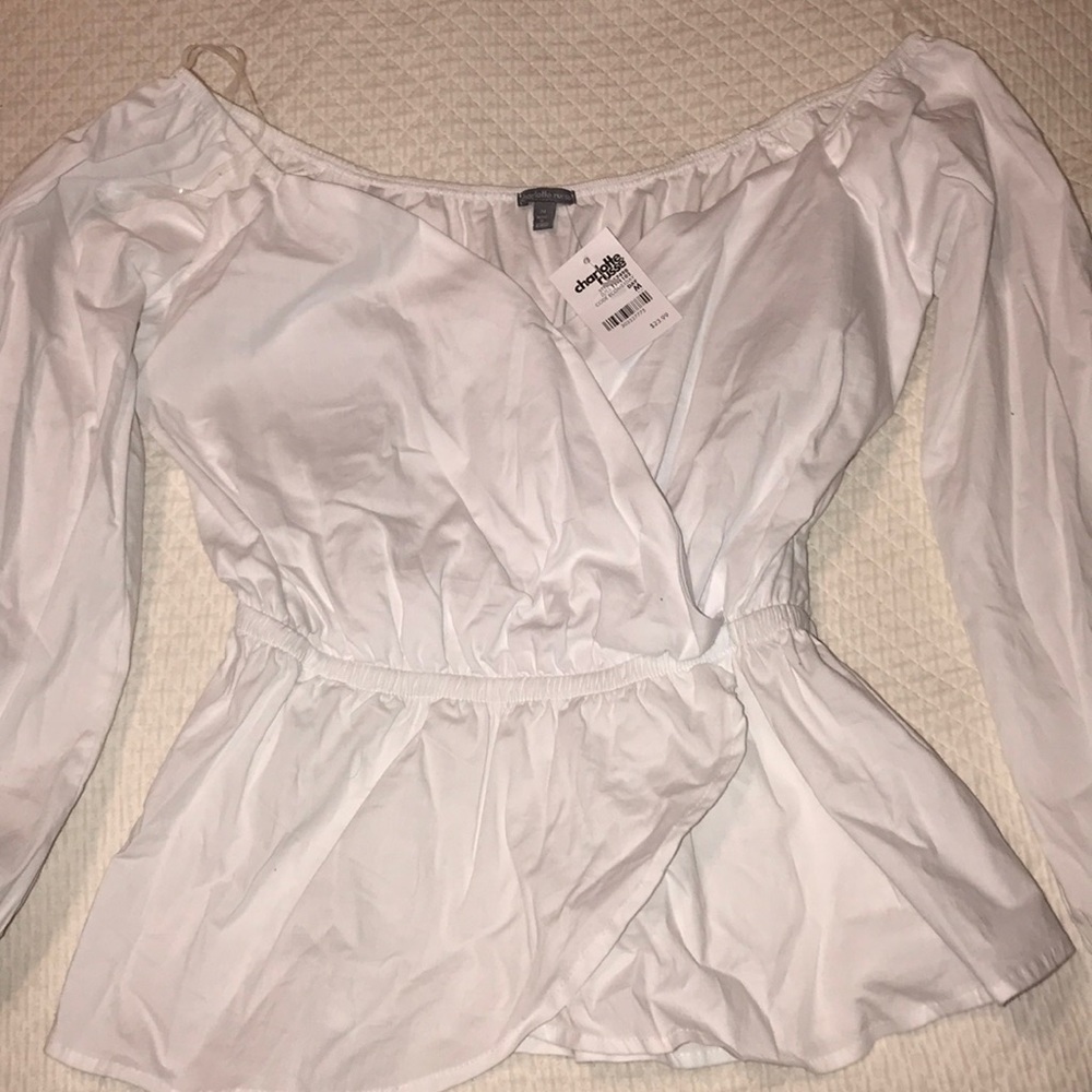 White off the shoulder top